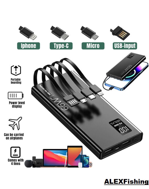 Išorinės baterijos Power Bank 66W PD