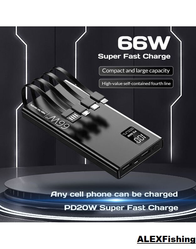 Išorinės baterijos Power Bank 66W PD