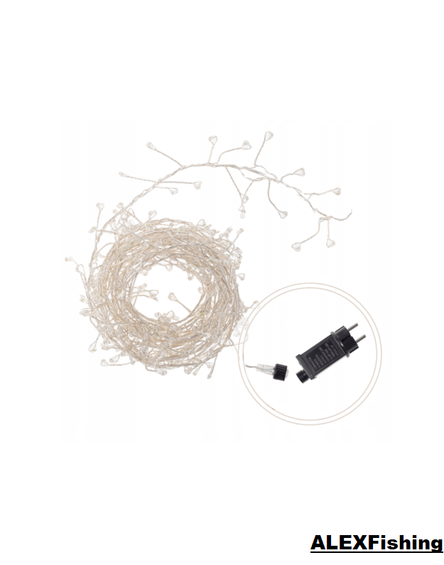 300 Led lanksti vielos girlianda 9m Šalta balta 4