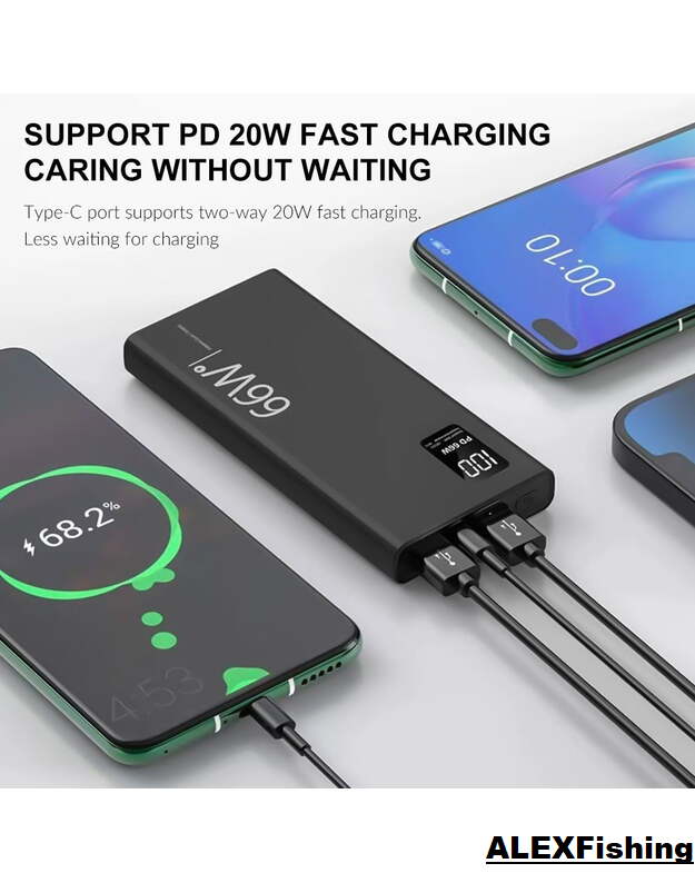 Išorinės baterijos Power Bank 66W PD