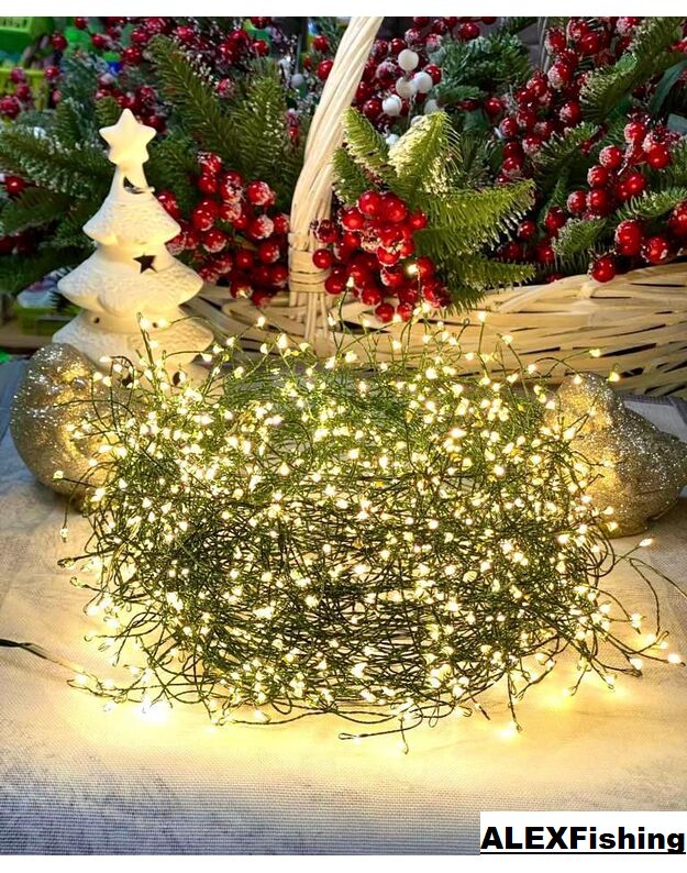 1000 LED vielinė girlianda Pasaka 36 m Šilta balta 10