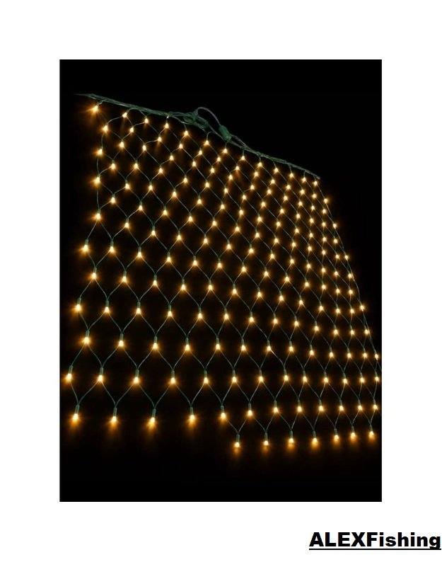LED girlianda tinklas 188 LED 2,2 × 1,5 m – šilta balta + šalta balta blykstė