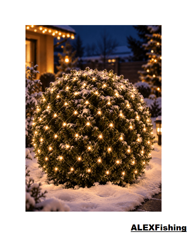 LED girlianda tinklas 188 LED 2,2 × 1,5 m – šilta balta + šalta balta blykstė
