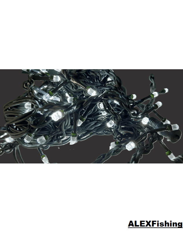  LED girlianda Varvekliai 440 LED 30 m Šalta balta + Flash blykstė 