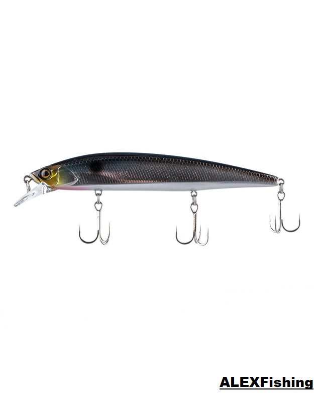 Vobleris Jackall Rerange 110SP MR 15.9g HL Bora Silver & Black