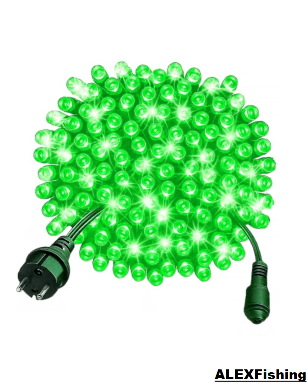 200 LED lempučių girlianda FLASH Žalia – Su blykstės efektu