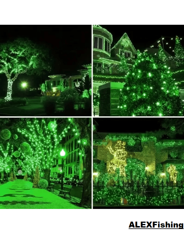 200 LED lempučių girlianda FLASH Žalia – Su blykstės efektu 1