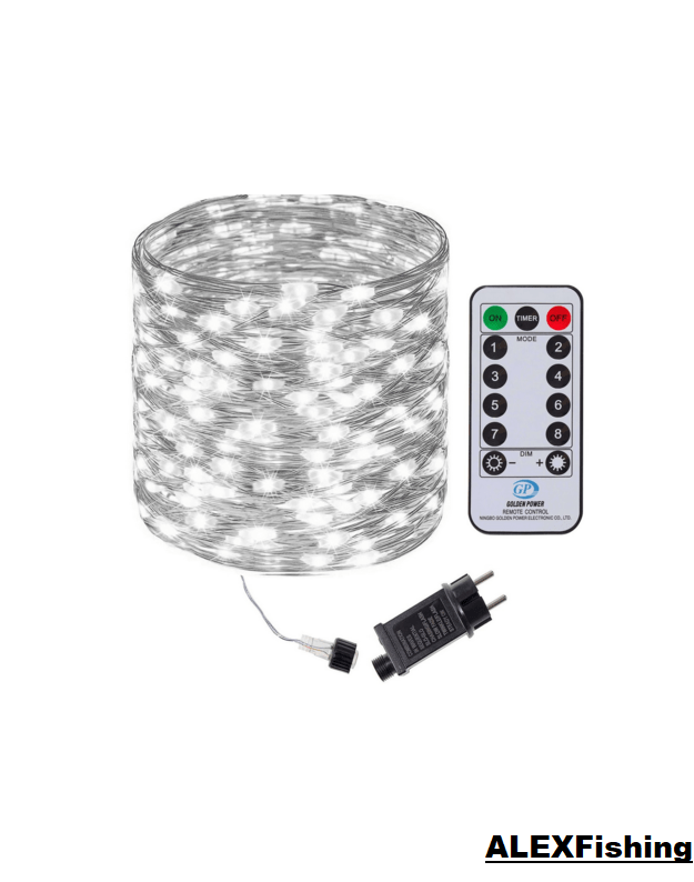 500 Led lanksti vielos girlianda 50m Šalta balta