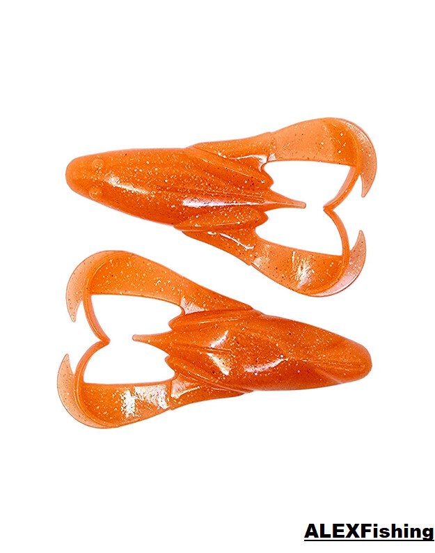 Guminukas Keitech Noisy Flapper 3,5" 371S Orange Gold Dust Glow