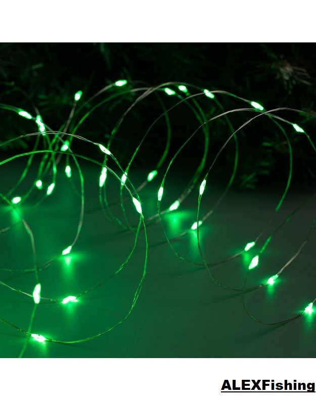 500 Led lanksti vielos girlianda 50m Žalia 6