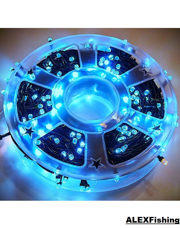 590 Led lempučių girlianda FLASH Šalta balta + Šilta balta blykstė 100m 1