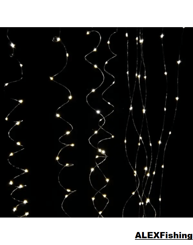 LED USB užuolaida - girlianda 300 Led 3x3m Šilta balta 11