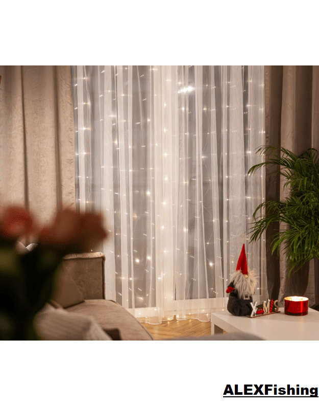 LED USB užuolaida - girlianda 300 Led 3x3m Šilta balta 7