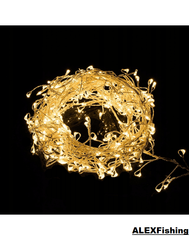 300 Led Vieline Girlianda Pasaka 9m Šilta balta