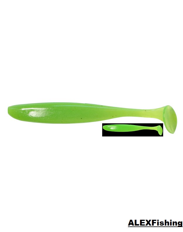 Guminukas Keitech Easy Shiner 5"- 026S Clear Chartreuse Glow