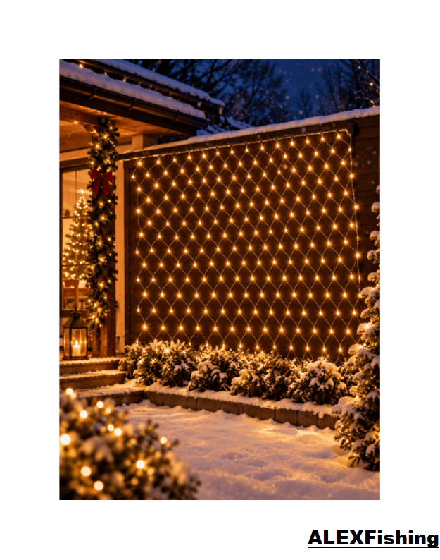 LED girlianda tinklas 288 LED 3 × 2 m – šilta balta + šalta balta blykstė