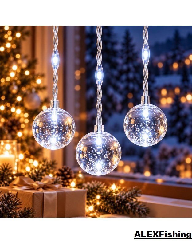 LED  užuolaida  girlianda 480 LED 3×2,5 m Šalta balta