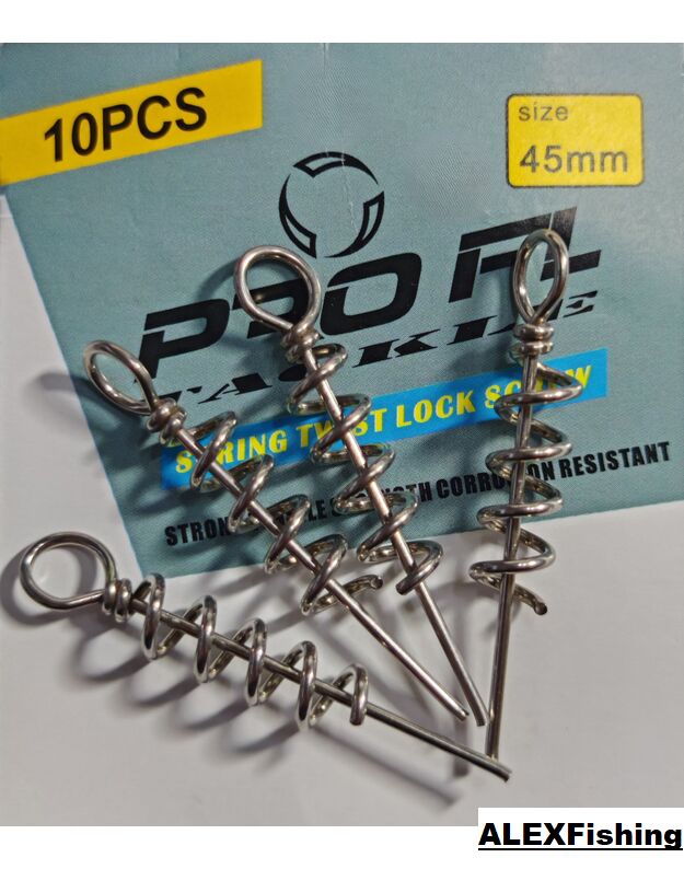 Spyruoklės Pro FL Spring Twist Lock Screw # 45mm - 10vnt