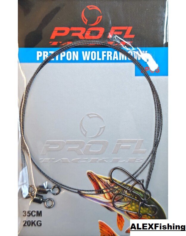 Pavadėlis Pro FL Wolframinis 35cm 15kg 2vnt