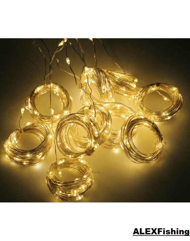 LED USB užuolaida - girlianda 300 Led 3x2m Šilta balta 4