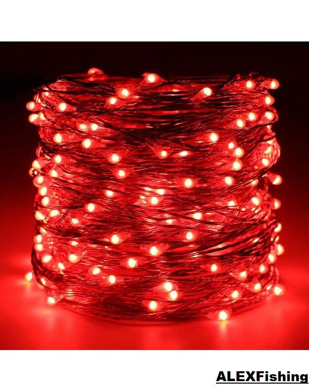 500 Led lanksti vielos girlianda „Rasa“ 50m Raudona