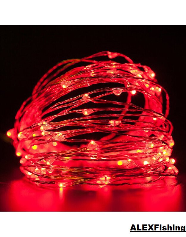 500 Led lanksti vielos girlianda „Rasa“ 50m Raudona 9