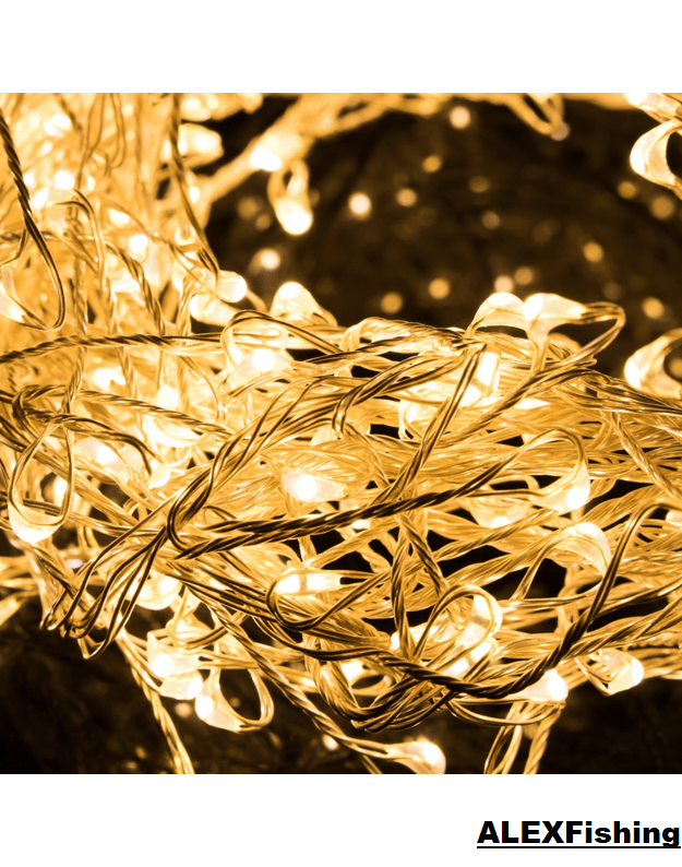 300 Led lanksti vielos girlianda 15m Šilta balta 8