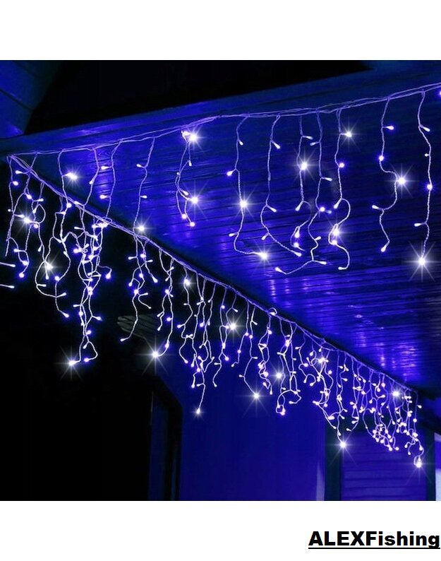 200 Led  girlianda varvekliai Mėlyna