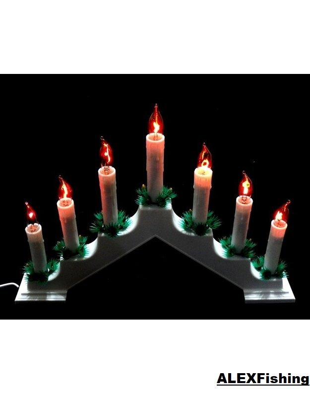 Kalėdinė šviečianti dekoracija Žvakės