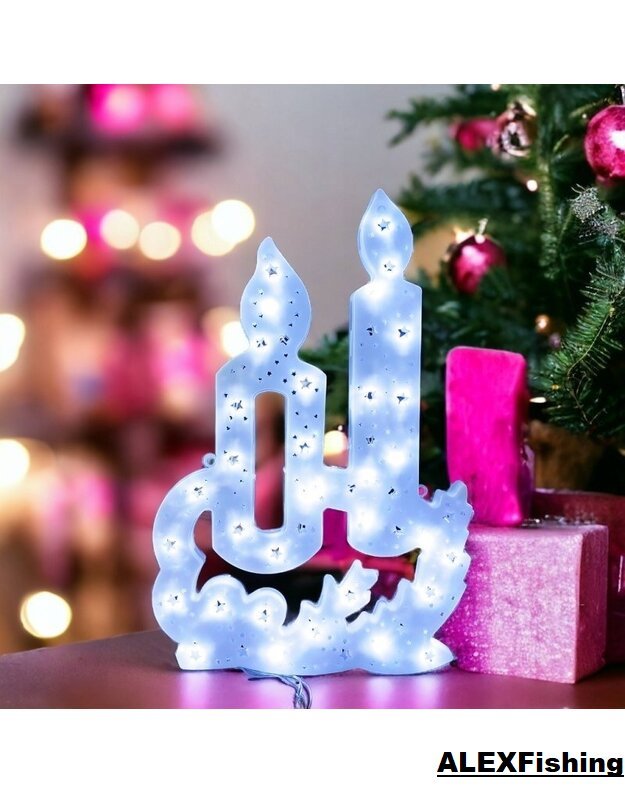 Kalėdinė LED dekoracija Žvakės Šilta baltą