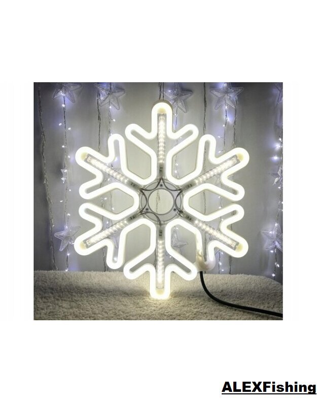 Kalėdinė LED dekoracija Snaigė Neon 40cm