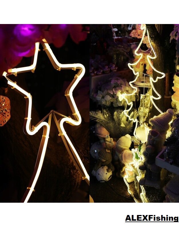 Kalėdinė LED dekoracija Eglutė Neon Šilta balta