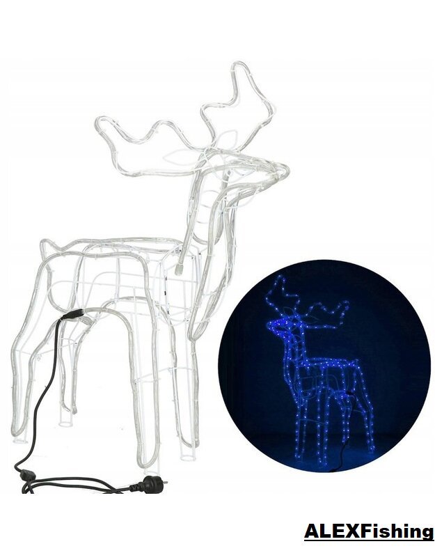 LED dekoracija 3D šviečiantis elnias XL