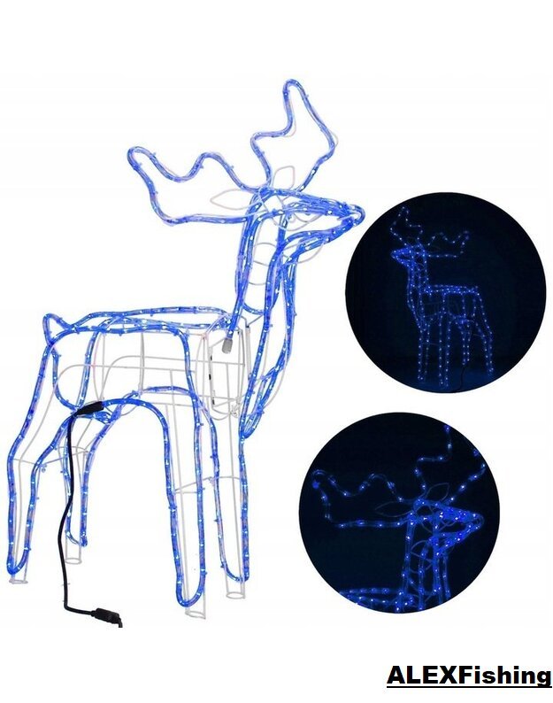 LED dekoracija 3D šviečiantis elnias XL