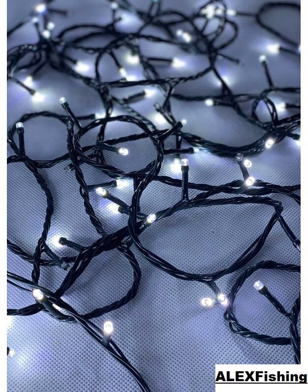 300 Led lempučių girlianda Šalta balta
