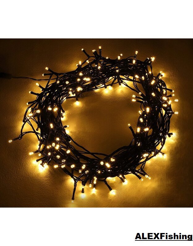 200 Led lempučių girlianda Šilta balta