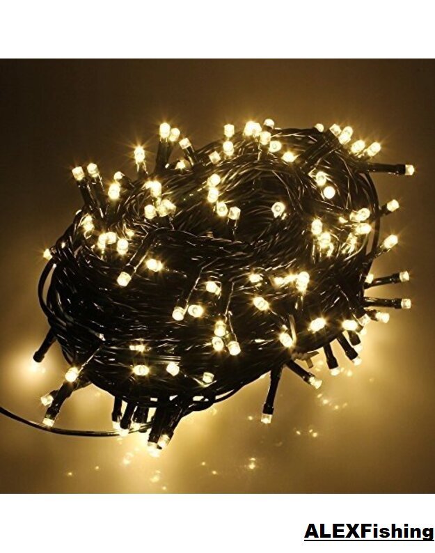 100 Led lempučių girlianda Šilta balta