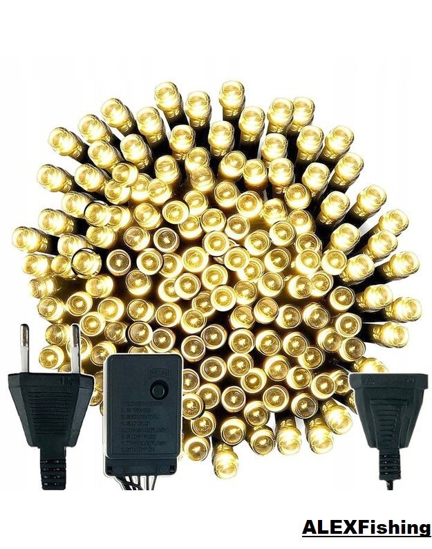 100 Led lempučių girlianda Šilta balta