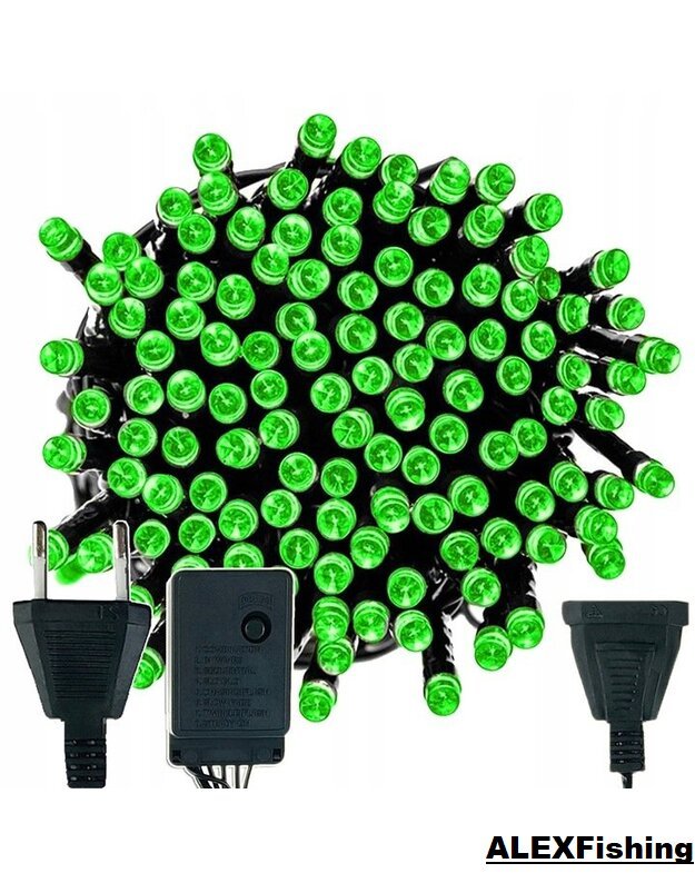 100 Led lempučių girlianda žalia