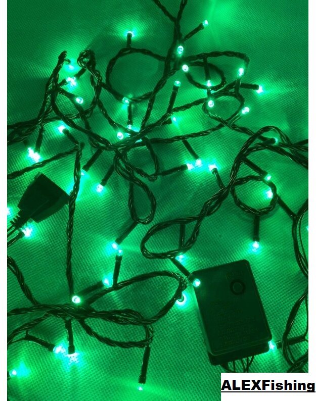 100 Led lempučių girlianda žalia