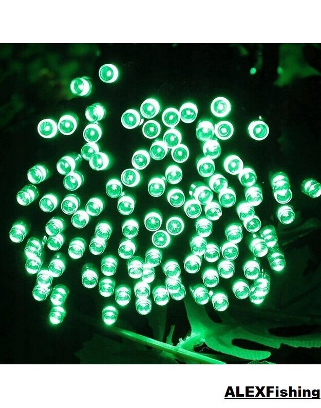 100 Led lempučių girlianda žalia