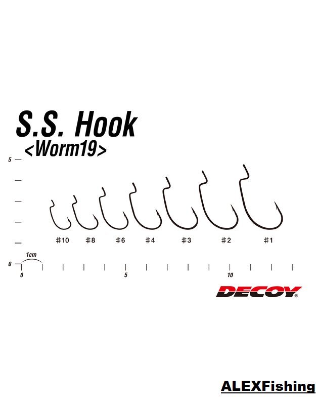 Kabliukai Decoy Worm 19 S.S. Hook
