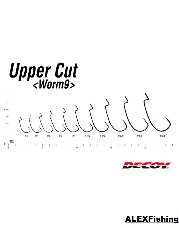 Ofsetiniai kabliukai Decoy Worm 9 Upper Cut