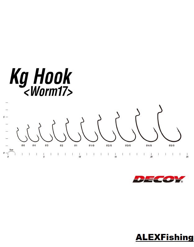 Ofsetiniai kabliukai Decoy Worm 17 Hook