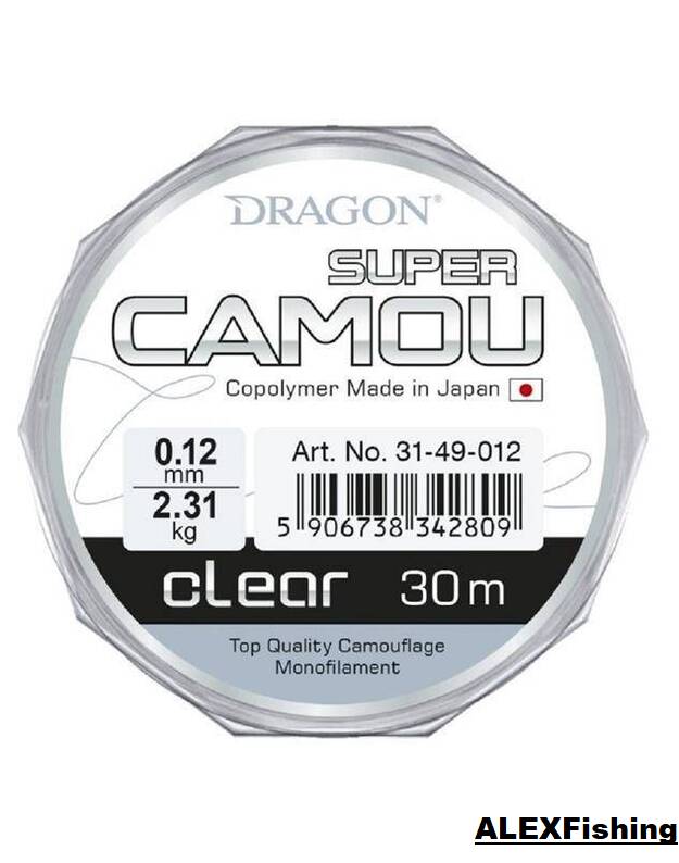 Valas pavadeliams DRAGON SUPER CAMOU CLEAR 30m