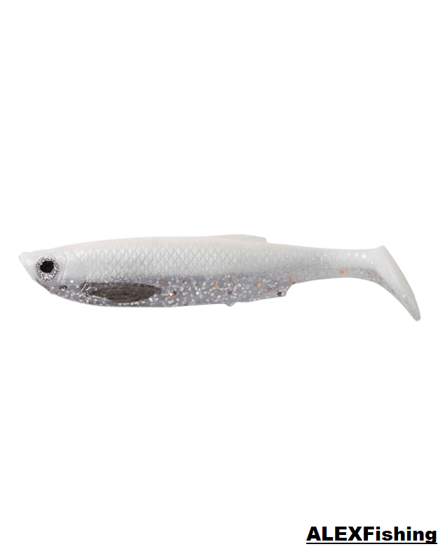 Guminukai Savage Gear 3D BLEAK PADDLETAIL 8CM 4G WHITE/SILVER 