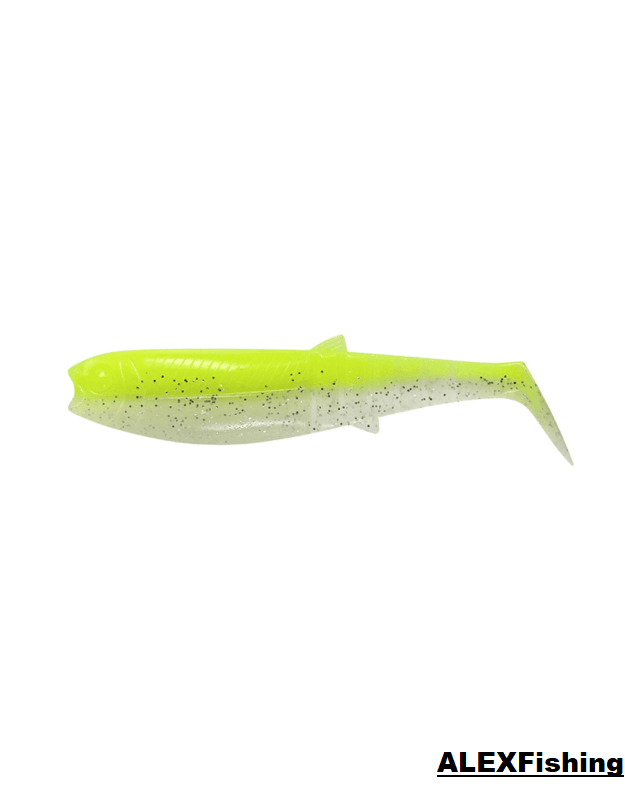 Guminukas Savage Gear Cannibal Shad 10cm 9g Fluo Yellow Glow