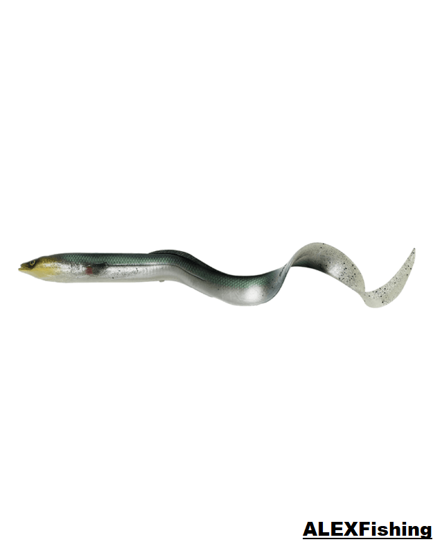 Guminukai Savage Gear REAL EEL 15CM 12G GREEN/SILVER 