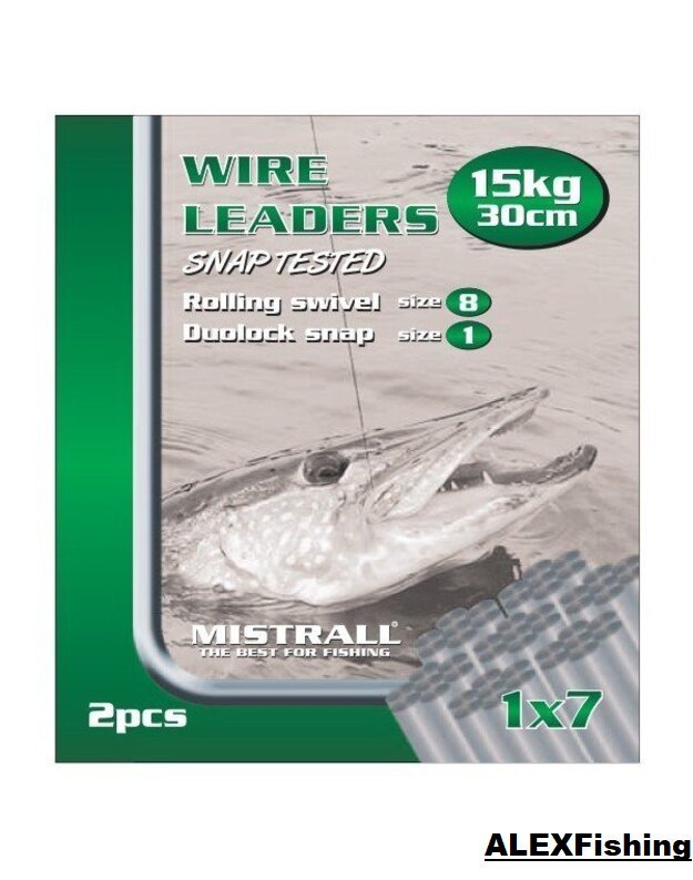 Pavadėlis Mistrall Wire Leaders 1x7 11kg 30cm