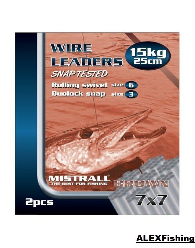Pavadėlis Mistrall Wire Leaders 1x7 11kg 20cm